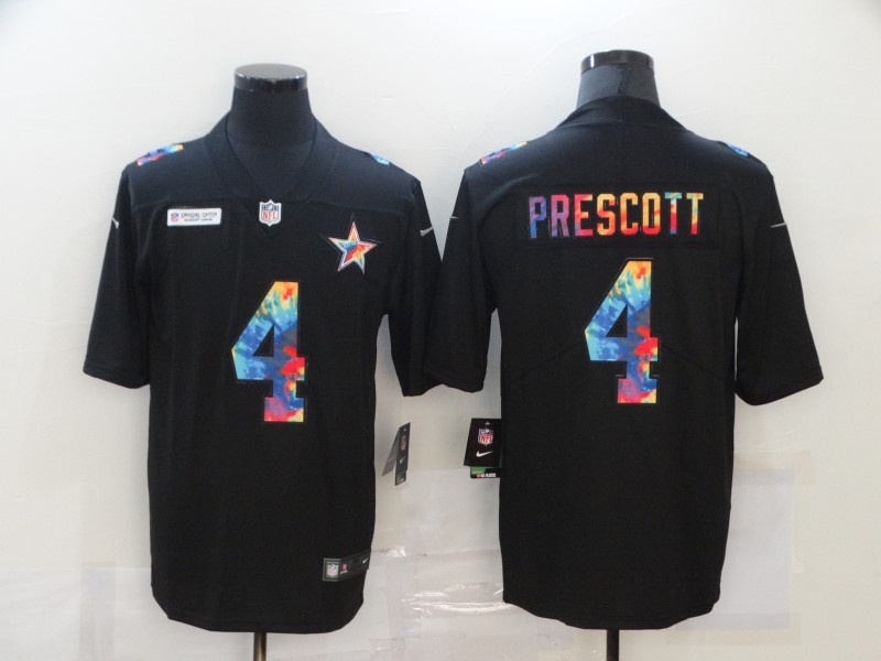 Men's Dallas Cowboys Dak Prescott #4 Black Jersey